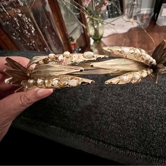 ROSANTICA MILANO vintage gold plated tiara with pearls. Made in Italy - Picture 8 of 8